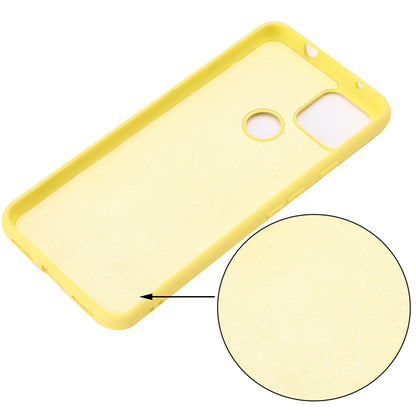 Well-Protected Solid Color Liquid Silicone Phone Protective Shell with Strap for Google Pixel 5a 5G