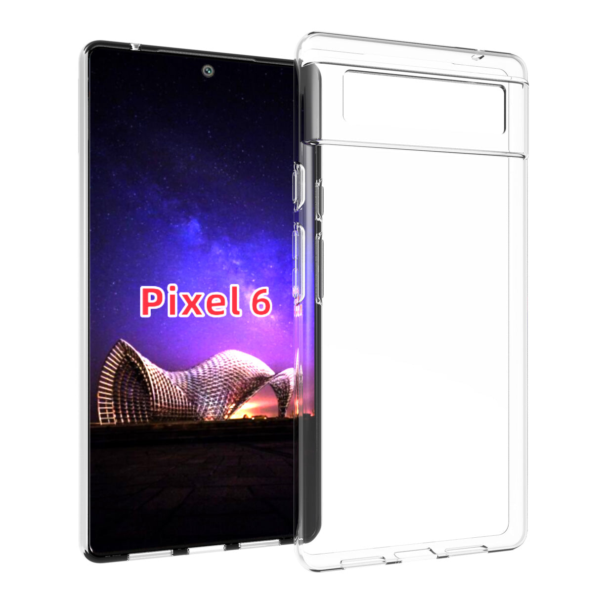 10Pcs/Pack Clear TPU Case with Non-slip Inner for Google Pixel 6 Cover