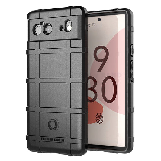 Shock-proof Rugged Square Grid Texture TPU Phone Cover Case for Google Pixel 6