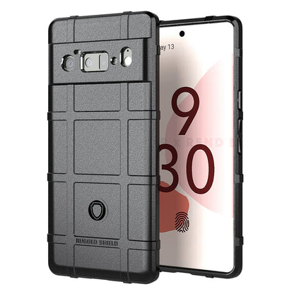 Shock-proof Rugged Square Grid Texture TPU Phone Cover Case for Google Pixel 6 Pro