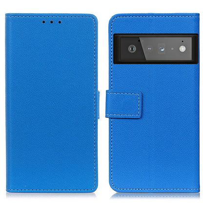 Drop-proof PU Leather Stand Case with Card Slots and Cash Pocket for Google Pixel 6 Pro