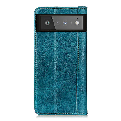 Litchi Texture Split Leather Auto-absorbed Wallet Stand Case Cover for Google Pixel 6