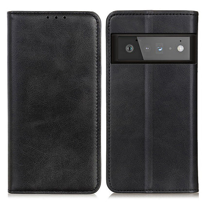 Auto-absorbed Split Leather Wallet Case for Google Pixel 6 Pro