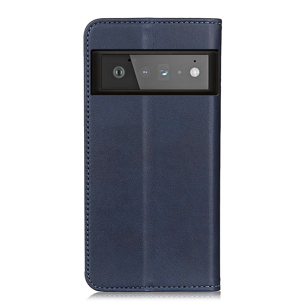 Auto-absorbed Split Leather Wallet Case for Google Pixel 6 Pro