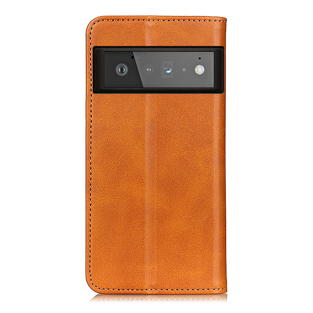 Auto-absorbed Split Leather Wallet Case for Google Pixel 6 Pro