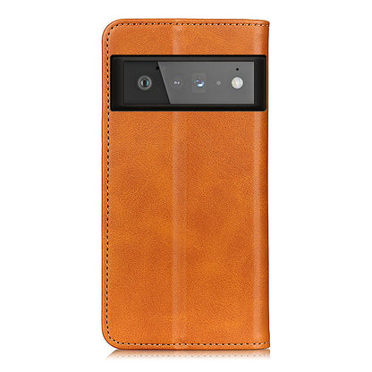 Auto-absorbed Split Leather Wallet Case for Google Pixel 6 Pro