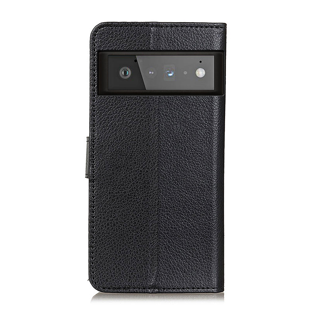 Litchi Skin Wallet Leather Phone Case for Google Pixel 6 Pro