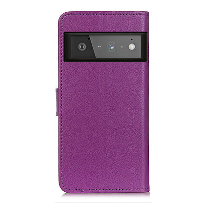 Litchi Skin Wallet Leather Phone Case for Google Pixel 6 Pro