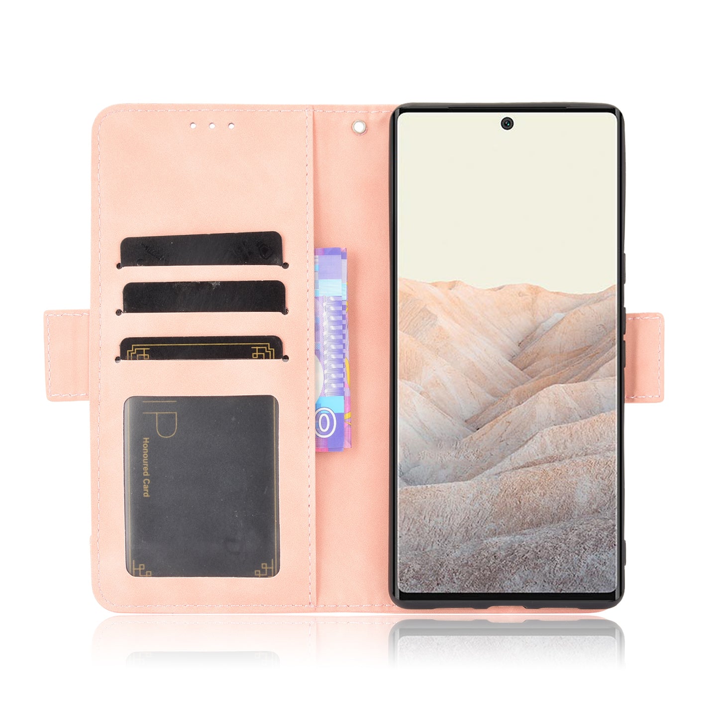 Wallet Stand Design Phone Cover Case with Multiple Card Slots for Google Pixel 6