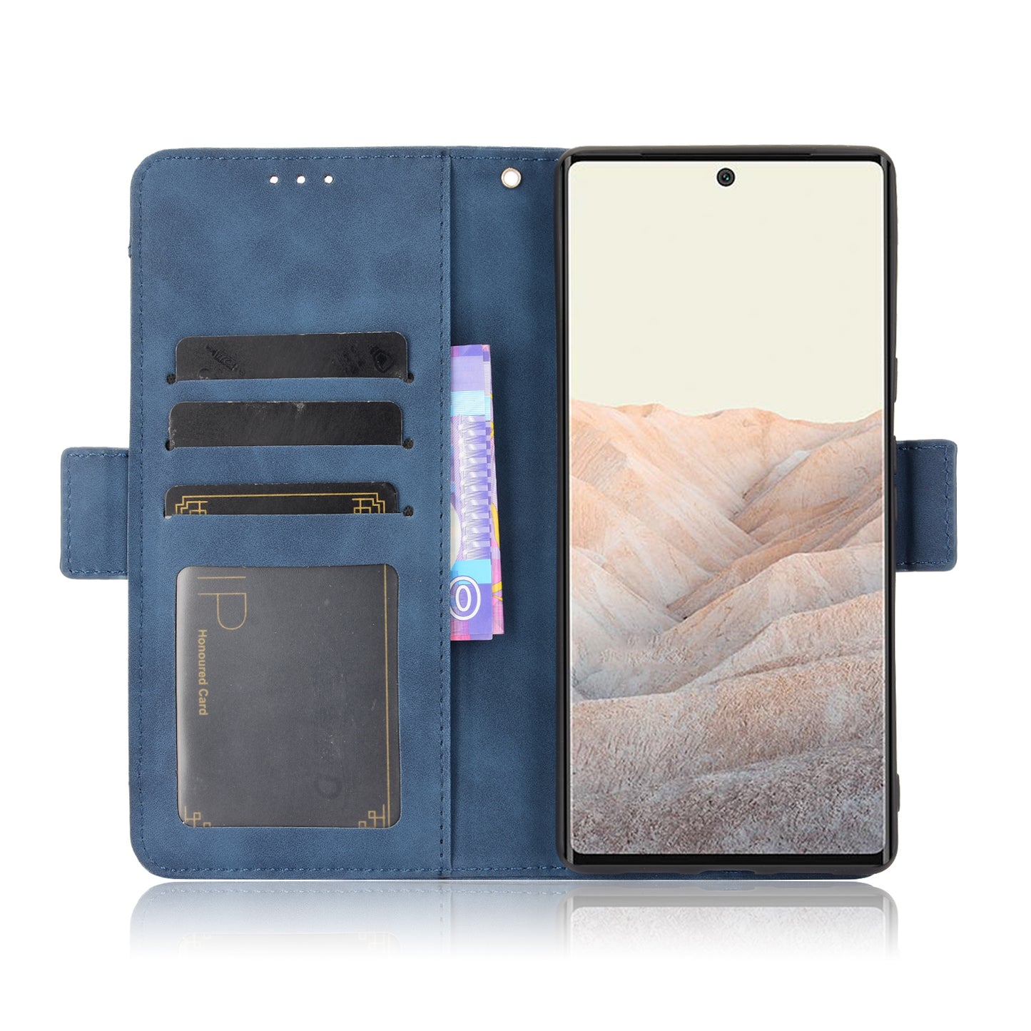 Wallet Stand Design Phone Cover Case with Multiple Card Slots for Google Pixel 6