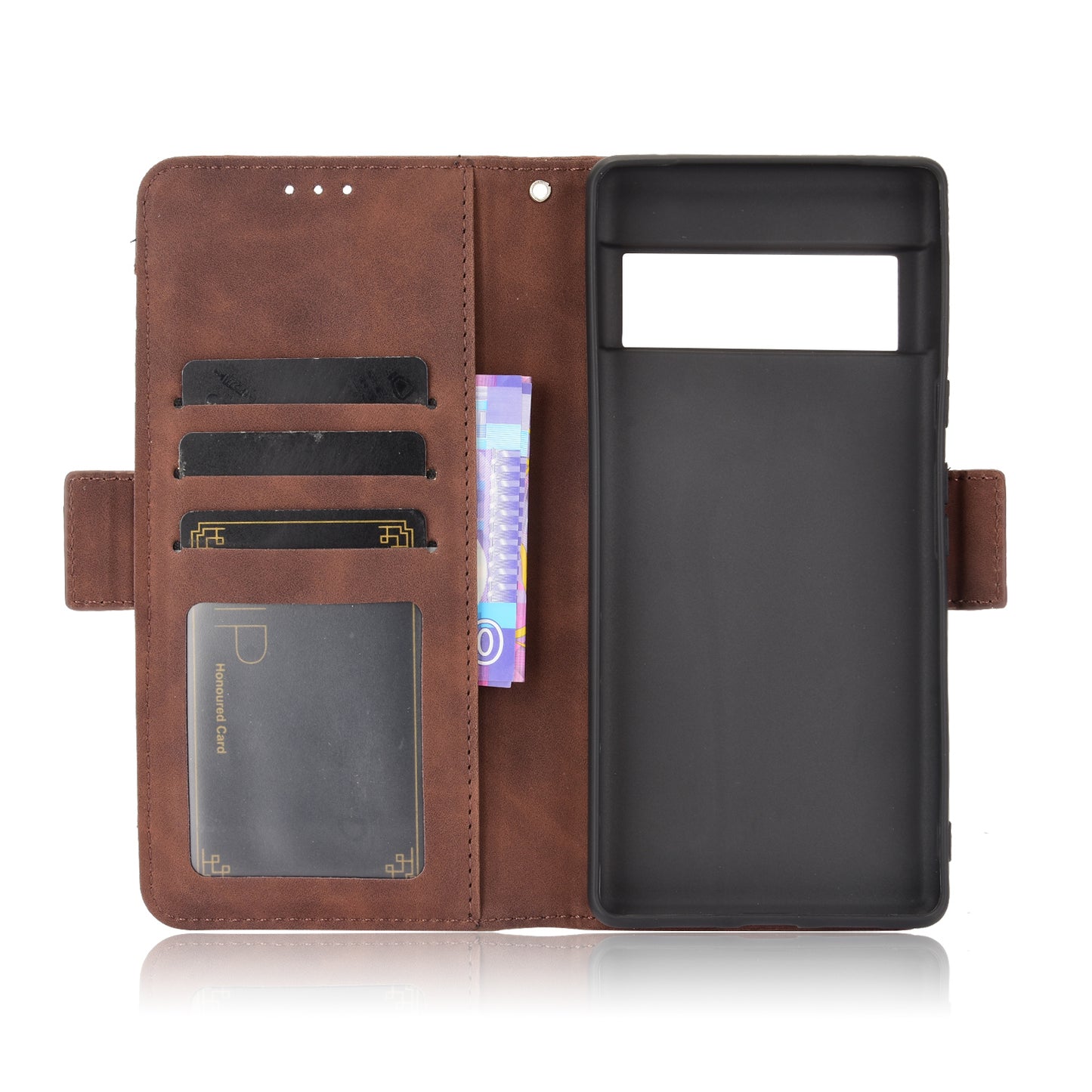 Wallet Stand Design Phone Cover Case with Multiple Card Slots for Google Pixel 6