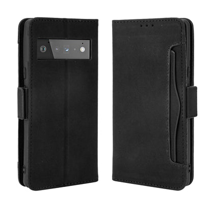 For Google Pixel 6 Pro Full Protection Multiple Card Slots Design Leather Stand Protective Case