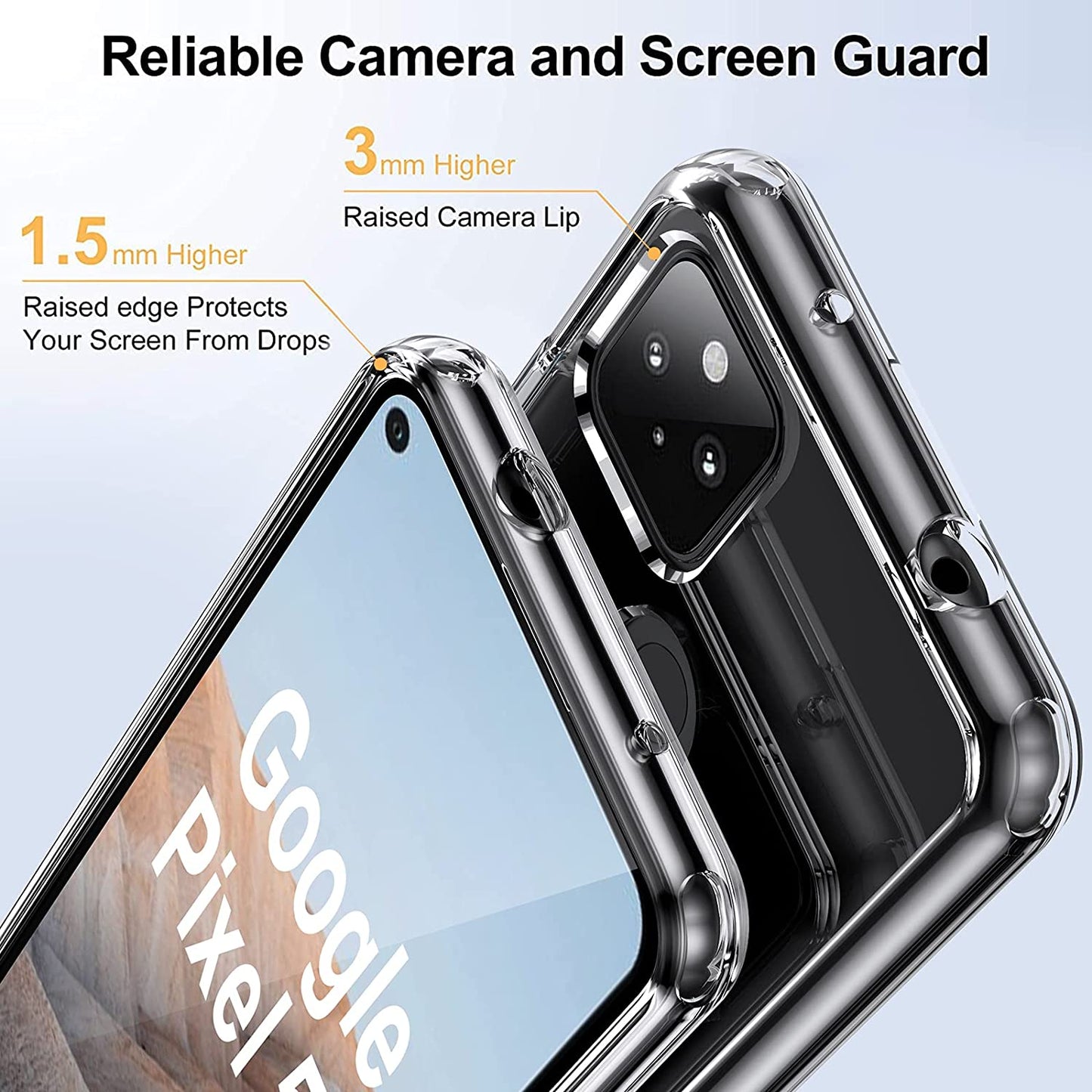 Ultra Clear Anti-fingerprint Flexible TPU Phone Case Protector Cover for Google Pixel 4a 5G