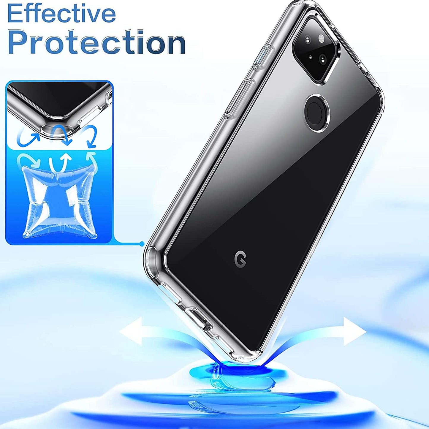 Ultra Clear Anti-fingerprint Flexible TPU Phone Case Protector Cover for Google Pixel 4a 5G