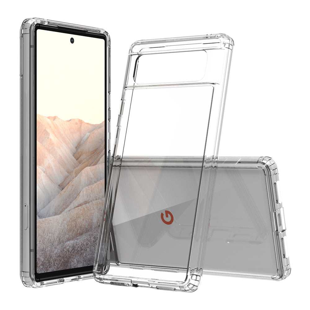 Anti-Scratch Shockproof Series Clear Acrylic + TPU Bumper Protective Case for Google Pixel 6