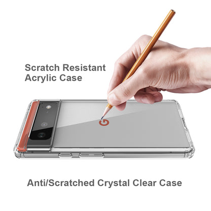 Anti-Scratch Shockproof Series Clear Acrylic + TPU Bumper Protective Case for Google Pixel 6