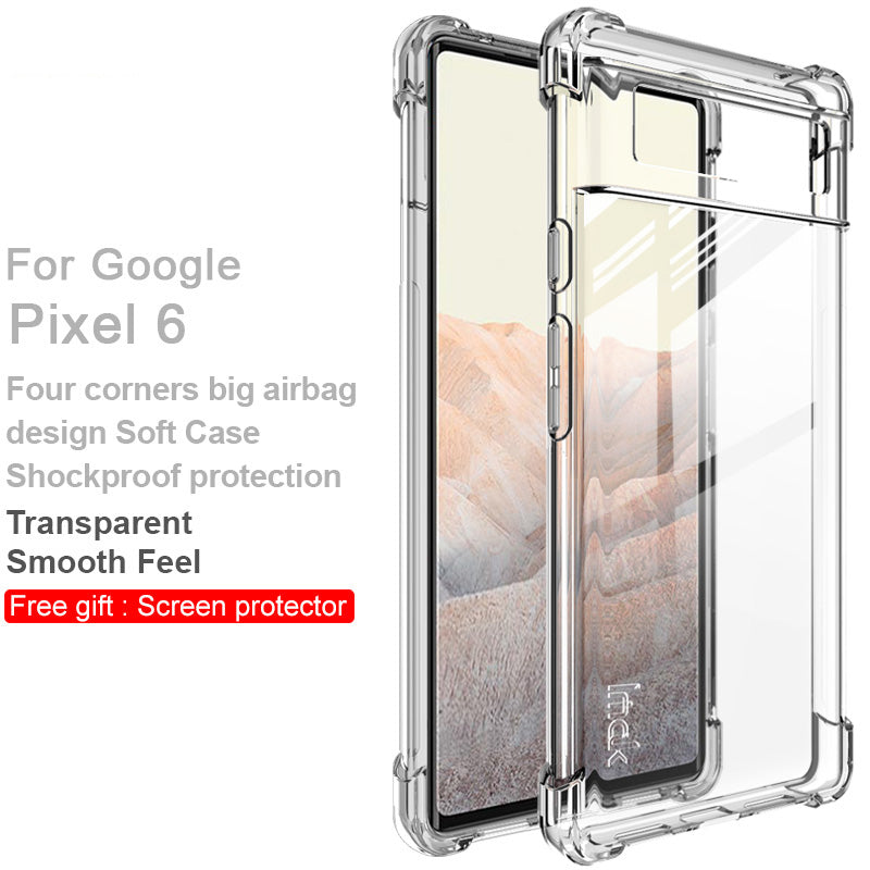 IMAK Full Coverage Flexible TPU Case Phone Protective Cover + Screen Protector for  Google Pixel 6