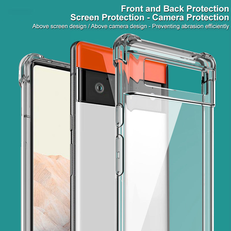 IMAK Full Coverage Flexible TPU Case Phone Protective Cover + Screen Protector for  Google Pixel 6