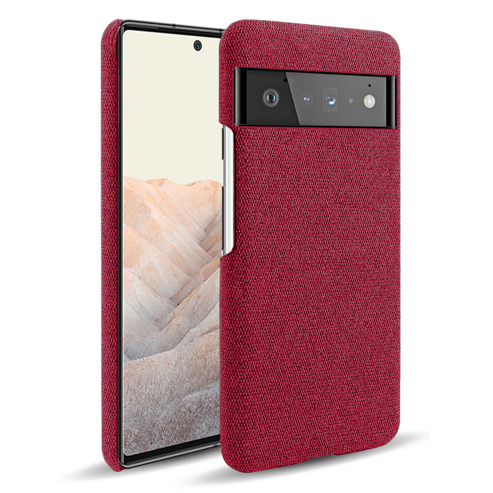 For Google Pixel 6 Pro Cloth Coated Hard PC Shockproof Non-Slip Phone Case Anti-Fingerprints Cover