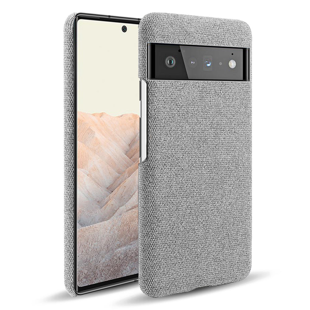 For Google Pixel 6 Pro Cloth Coated Hard PC Shockproof Non-Slip Phone Case Anti-Fingerprints Cover