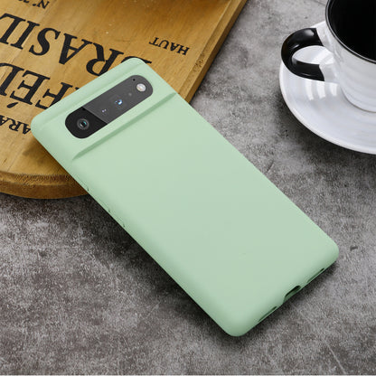 Mobile Phone Bag Case for Google Pixel 6 Liquid Silicone Shockproof Phone Cover with Strap