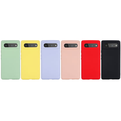 Mobile Phone Bag Case for Google Pixel 6 Liquid Silicone Shockproof Phone Cover with Strap