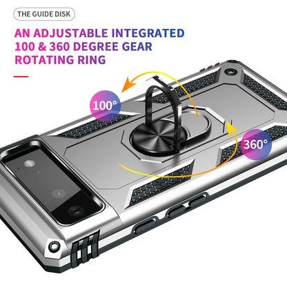 Military Grade PC + TPU Shockproof Hybrid Cover with Rotary Ring Kickstand for Google Pixel 6