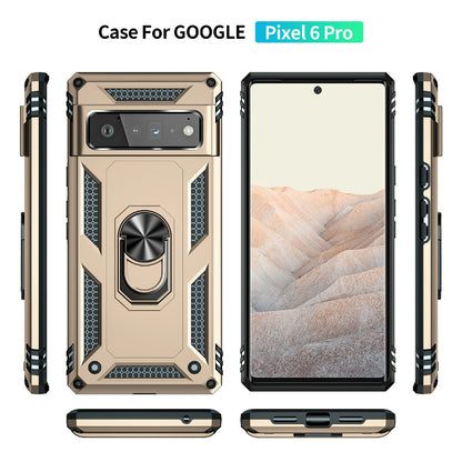 Military Grade Kickstand Design Shockproof PC TPU Hybrid Case Phone Shell for Google Pixel 6 Pro