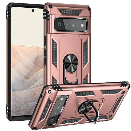 Military Grade Kickstand Design Shockproof PC TPU Hybrid Case Phone Shell for Google Pixel 6 Pro