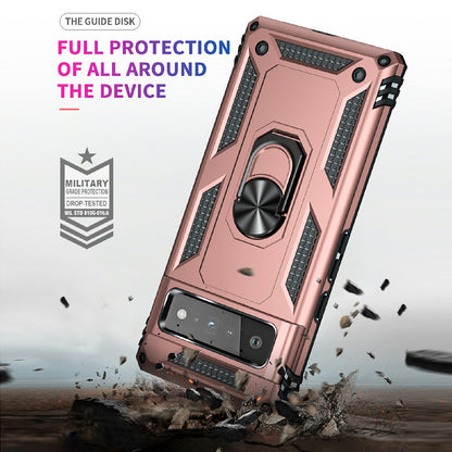 Military Grade Kickstand Design Shockproof PC TPU Hybrid Case Phone Shell for Google Pixel 6 Pro