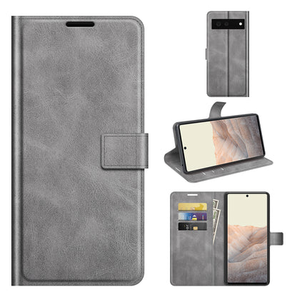 Folio Flip Leather Wallet Protective Case Phone Stand Cover Shell for Google Pixel 6