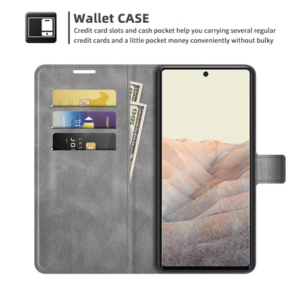 Folio Flip Leather Wallet Protective Case Phone Stand Cover Shell for Google Pixel 6