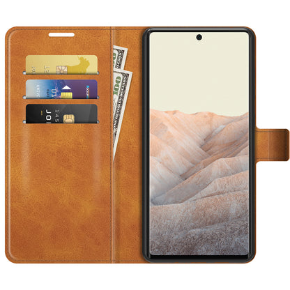 Folio Flip Leather Wallet Protective Case Phone Stand Cover Shell for Google Pixel 6