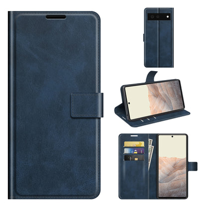 Folio Flip Leather Wallet Protective Case Phone Stand Cover Shell for Google Pixel 6