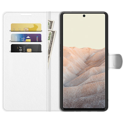 Magnetic Design Litchi Texture Horizontal Flip PU Leather + TPU Full Coverage Stand Wallet Case for Google Pixel 6