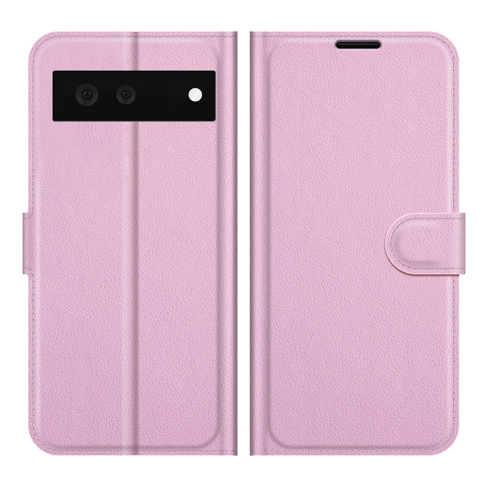 Magnetic Design Litchi Texture Horizontal Flip PU Leather + TPU Full Coverage Stand Wallet Case for Google Pixel 6