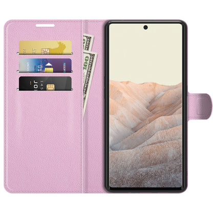 Magnetic Design Litchi Texture Horizontal Flip PU Leather + TPU Full Coverage Stand Wallet Case for Google Pixel 6