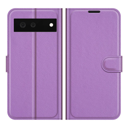 Magnetic Design Litchi Texture Horizontal Flip PU Leather + TPU Full Coverage Stand Wallet Case for Google Pixel 6