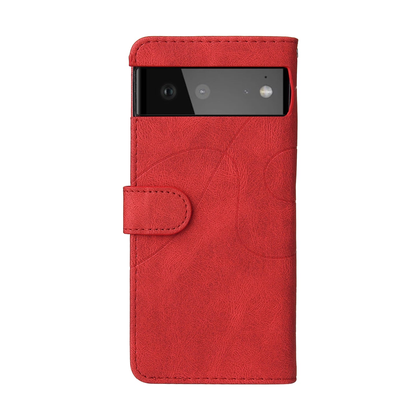 KT Leather Series-1 Bi-color Splicing Design Leather Wallet Case Stand Shell with Handy Strap for Google Pixel 6 Pro