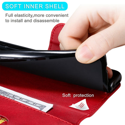 All-round Protective Leather Wallet Cell Phone Cover Shell with Stand for Google Pixel 6