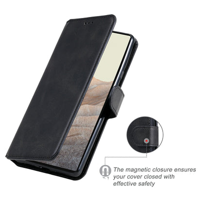 All-round Protective Leather Wallet Cell Phone Cover Shell with Stand for Google Pixel 6