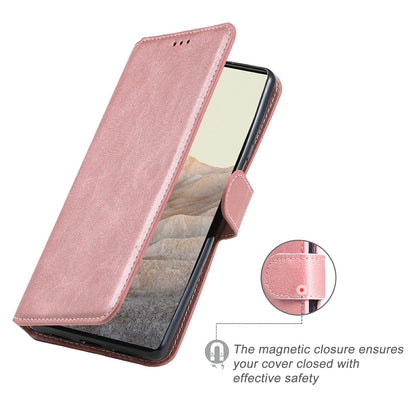 All-round Protective Leather Wallet Cell Phone Cover Shell with Stand for Google Pixel 6