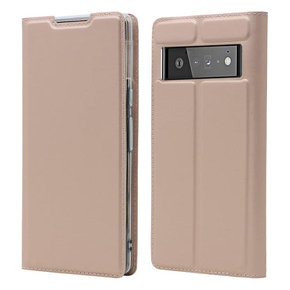 Card Holder Design PU Leather Magnetic Closure Cell Phone Case for Google Pixel 6