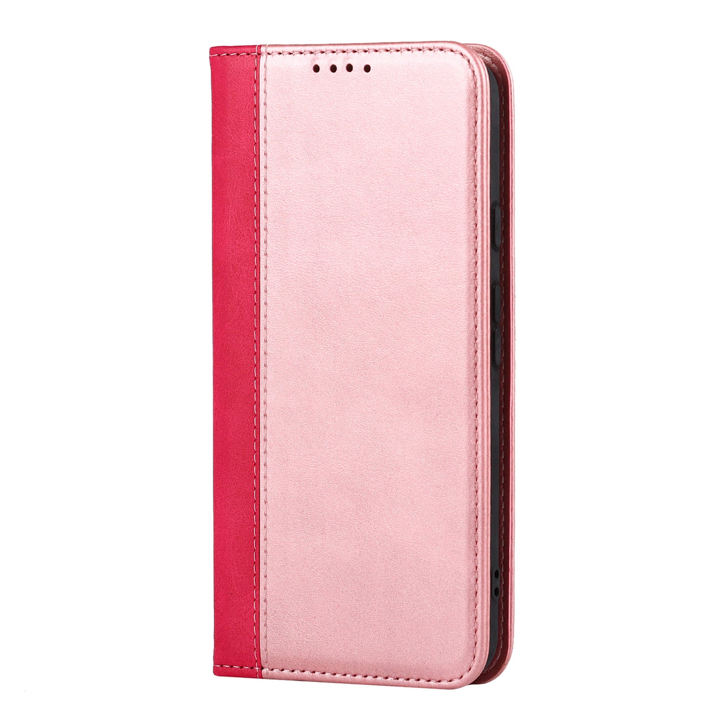 Full Protection Auto-absorbed Bi-color Splicing Design Leather Wallet Phone Shell Case for Google Pixel 5a 5G