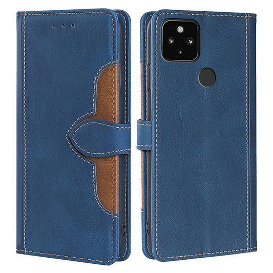 Skin Touch Feeling Wallet Case PU Leather Stand Shockproof Folio Cover with Magnetic Closure for Google Pixel 5 XL / Pixel 5 XL 5G / Pixel 4a 5G