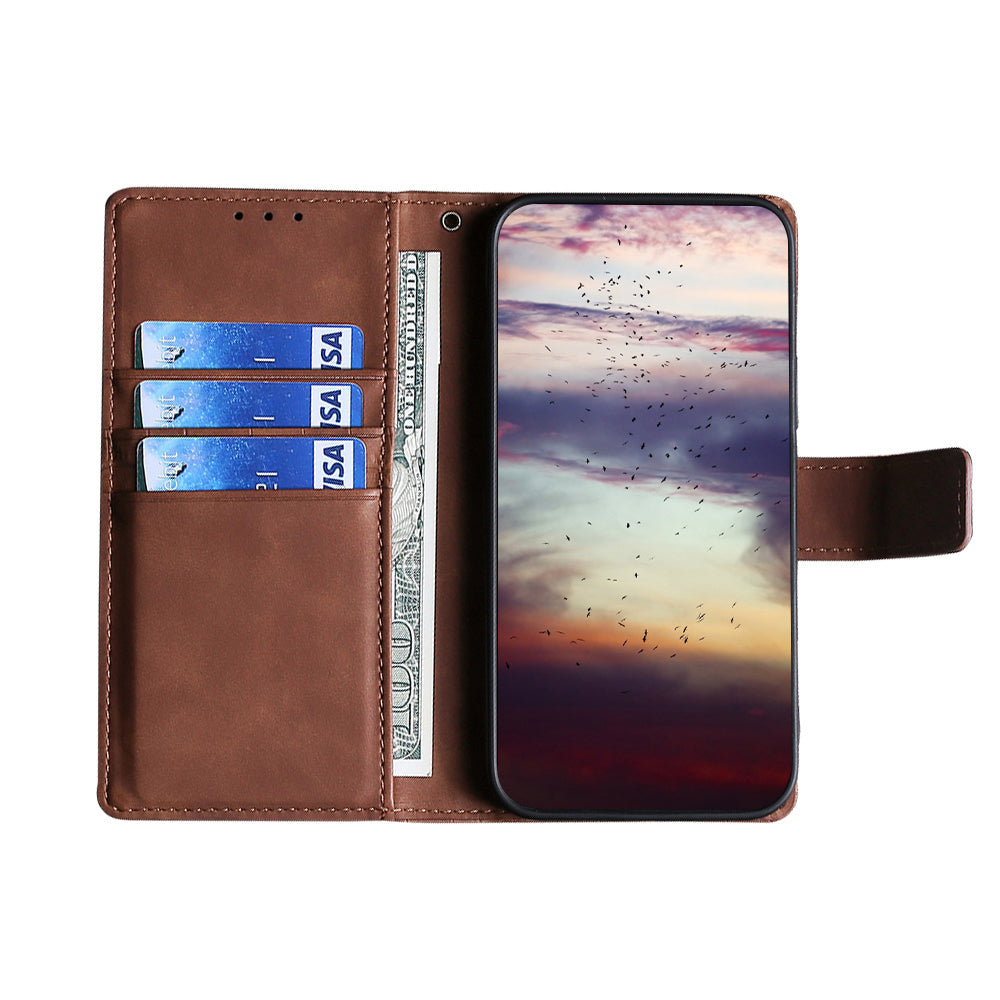 Crocodile Texture Wallet Card Holder Design Supporting Stand Design Leather Case Phone Cover Shell for Google Pixel 6 Pro