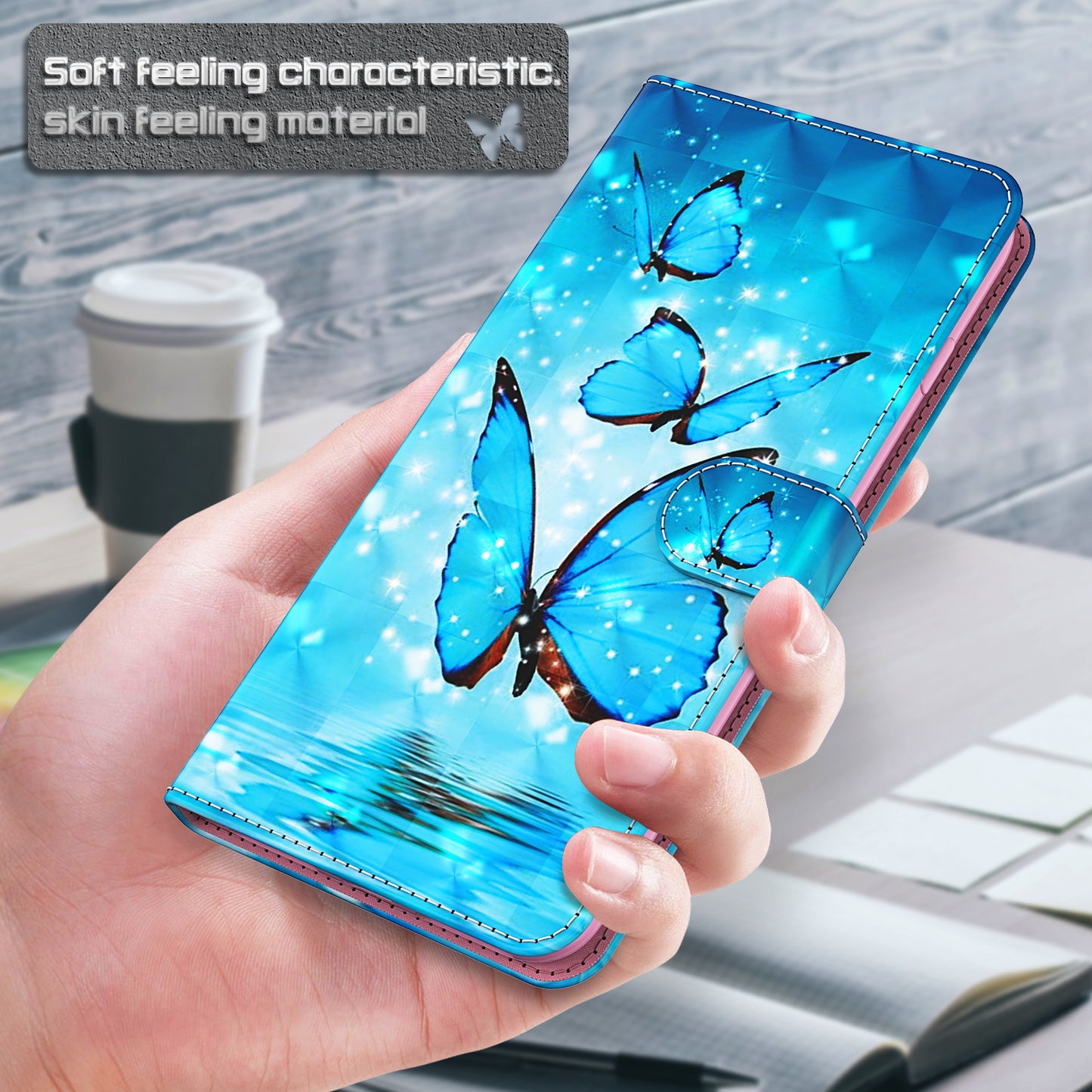 3D Pattern Printing All-round Shockproof Leather Stand Case Wallet Cover with Strap for Google Pixel 5a 5G