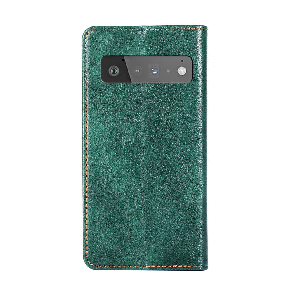 Full-Protection Stand Wallet PU Leather Auto Closing Magnetic Flip Phone Shell Case for Google Pixel 6 Pro