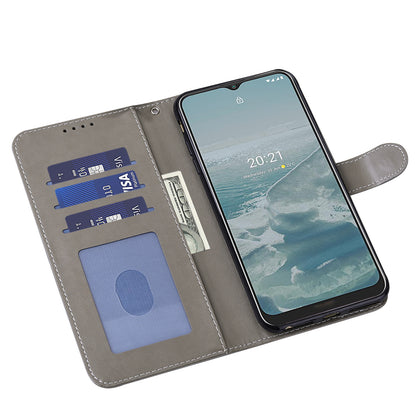 Tree and Deer Imprinted Wallet Stand Design All-round Protection Double-sided Magnetic Clasp Leather Phone Shell Case for Google Pixel 5a 5G