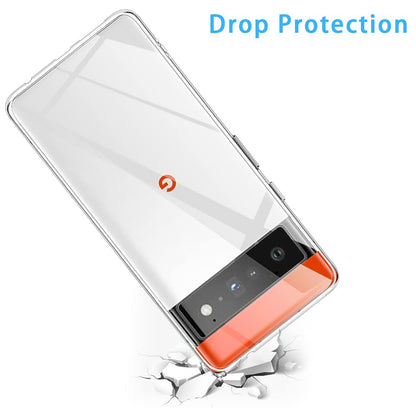 Crystal Clear Shock Absorption TPU Anti-Fingerprint Protective Case for Google Pixel 6 Pro